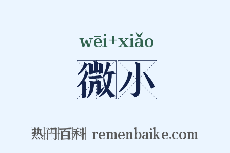 微小是什么意思的图片